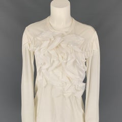 JUNYA WATANABE Size S White Applique Long Sleeve Blouse