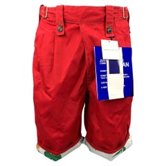JUNYA WATANABE Size XL Red Polyester Blend Pleated Shorts