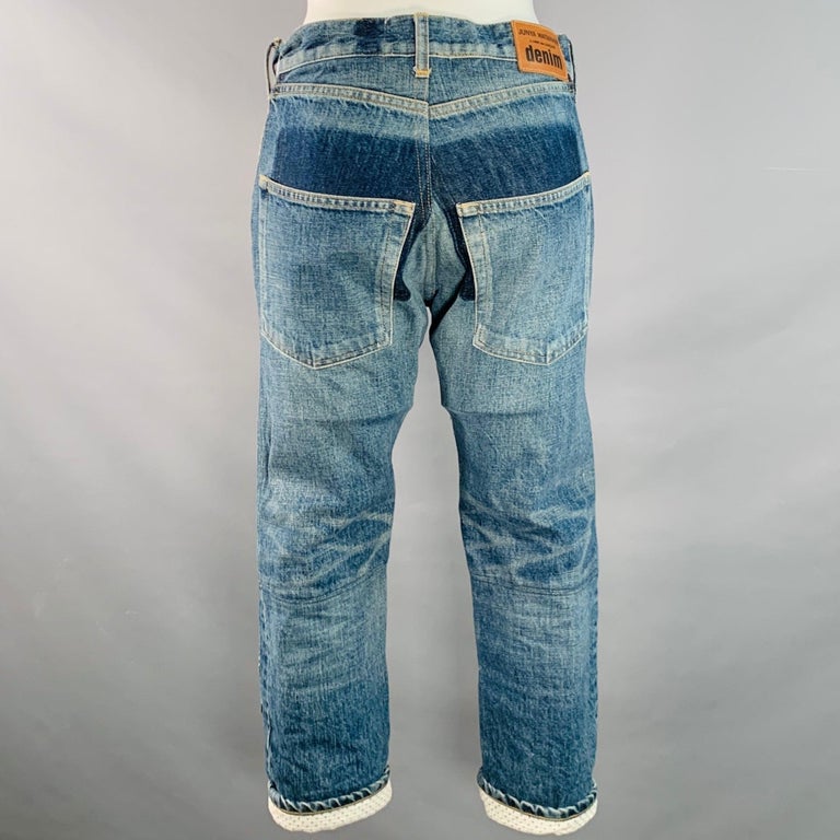JUNYA WATANABE SS16 Size XS Blue Multi Color Denim Patchwork Jeans