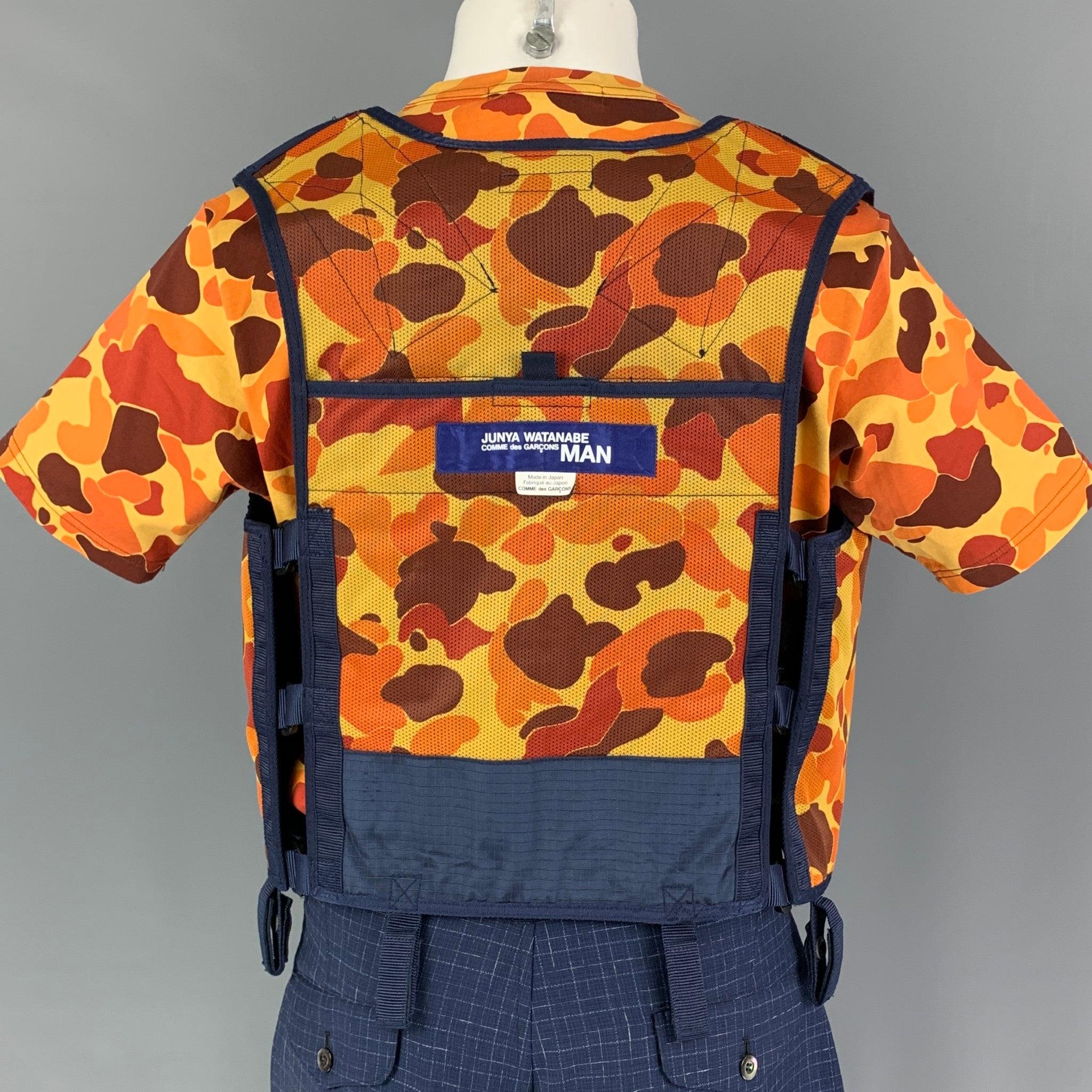 Junya Watanabe SS19 Size M Blue Yellow Grosgrain Utility Vest Shorts 3PC Set en vente 1