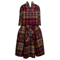 Traje de chaqueta y falda de lana de tartán Junya Watanabe, FW 1999