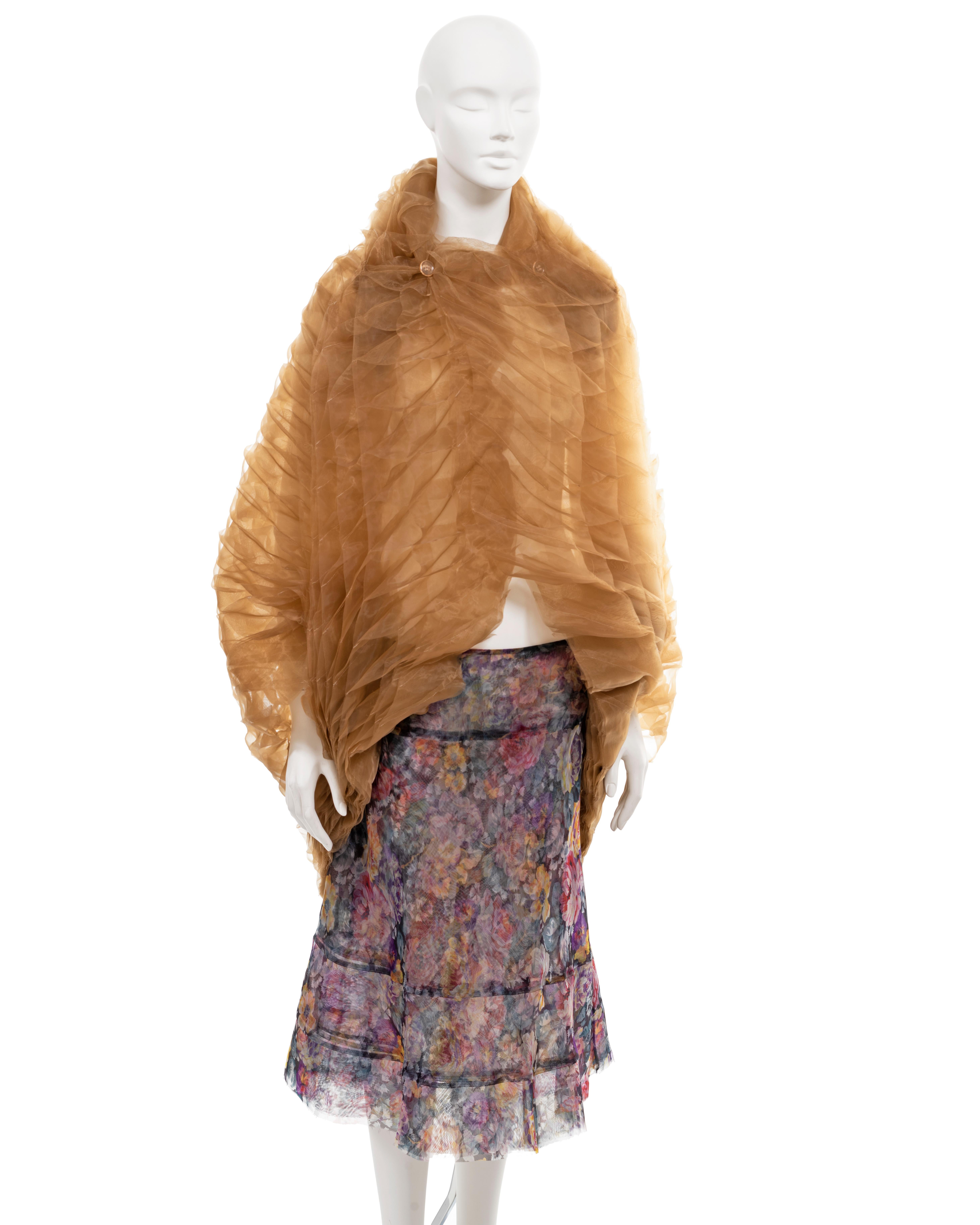 Junya Watanabe 'Techno-Couture' honeycomb organza runway ensemble, fw 2000 For Sale 12