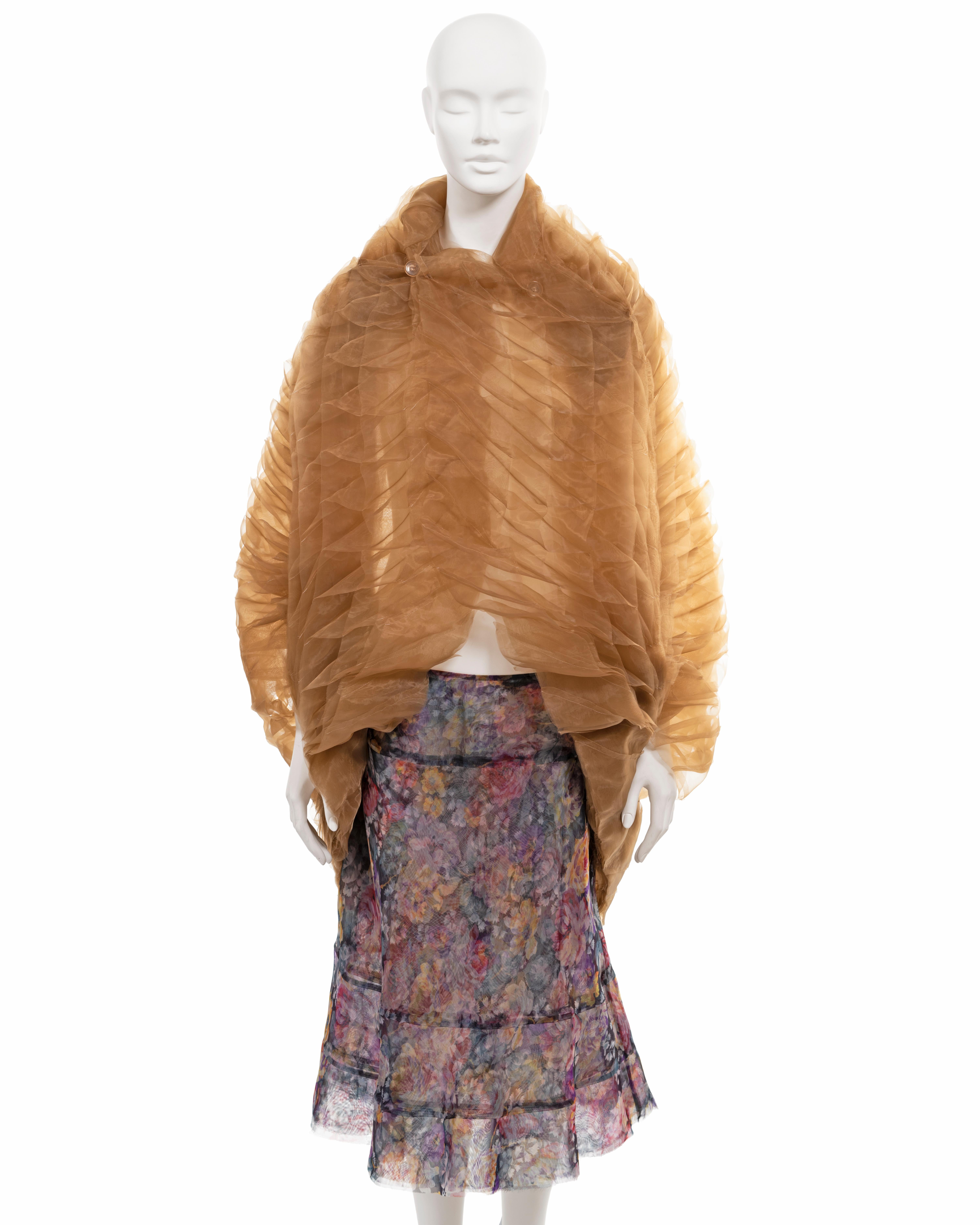 Women's Junya Watanabe 'Techno-Couture' honeycomb organza runway ensemble, fw 2000 For Sale