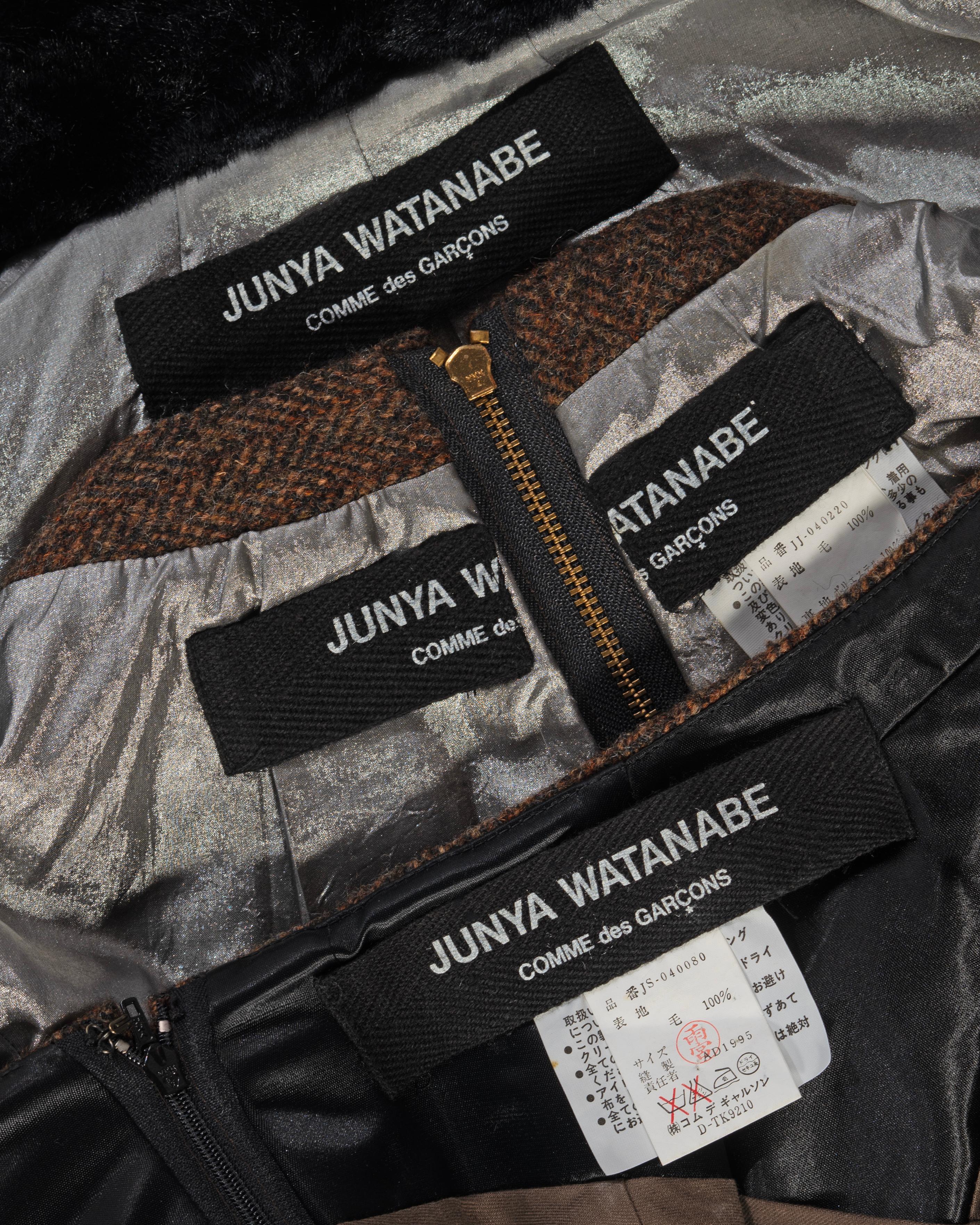 Junya Watanabe Three-Piece Herringbone Tweed Suit, fw 1995 14
