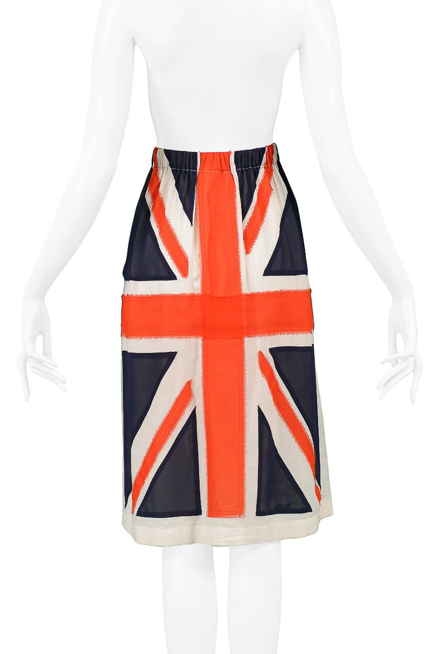 Junya Watanabe Union Jack Flag Skirt 2000 In Excellent Condition For Sale In Los Angeles, CA