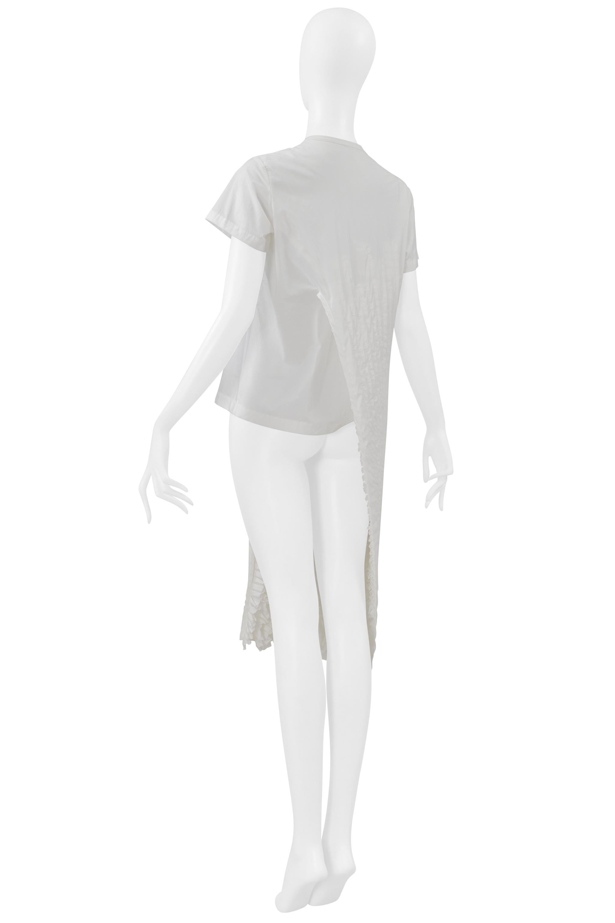 Junya Watanabe Maglietta bianca con volant interno 2000 in vendita 5