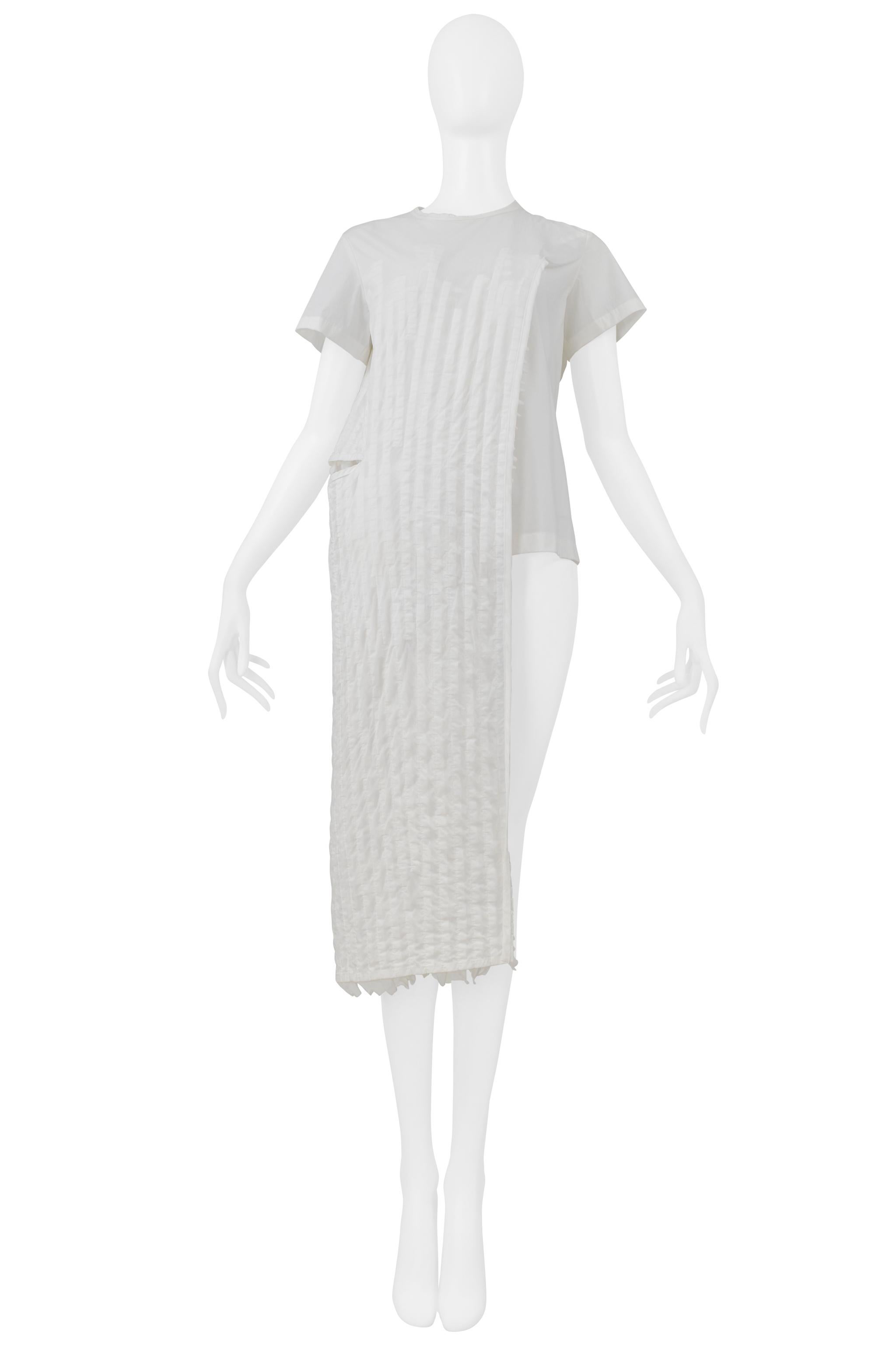 Junya Watanabe Maglietta bianca con volant interno 2000 in vendita 1