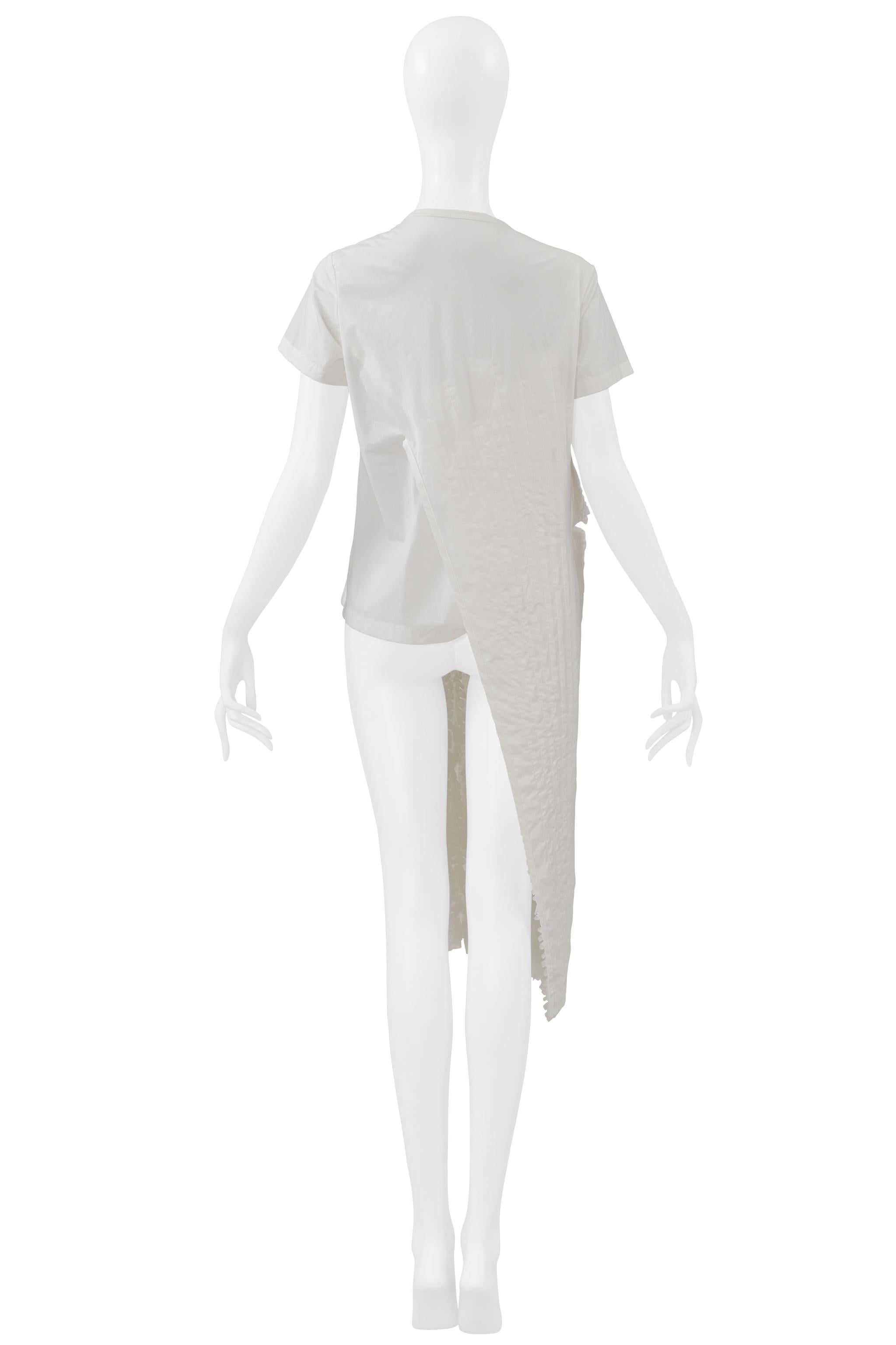 Junya Watanabe Maglietta bianca con volant interno 2000 in vendita 4