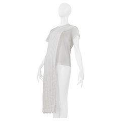 Junya Watanabe White T-Shirt With Interior Ruffle Overlay 2000