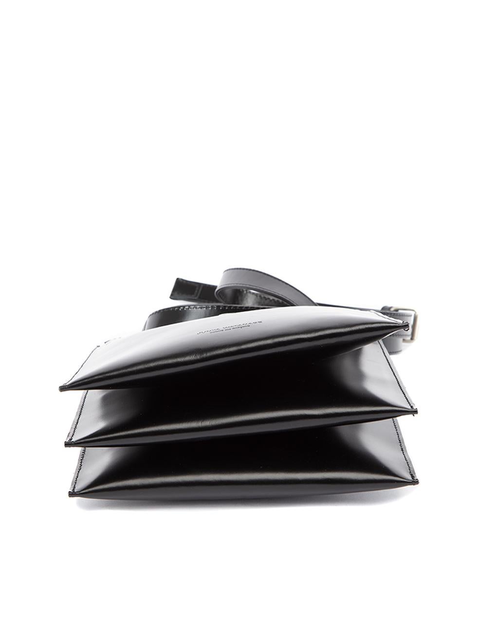 Junya Watanabe Women's Black Leather Envelope Crossbody Bag 1