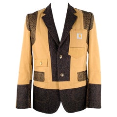 JUNYA WATANABE x CARHARTT 2020 Size L Beige Brown Color Block Cotton Jacket
