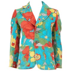 Junya Watanabe x Comme Des Garcons Floral Print Denim Jacket Size S