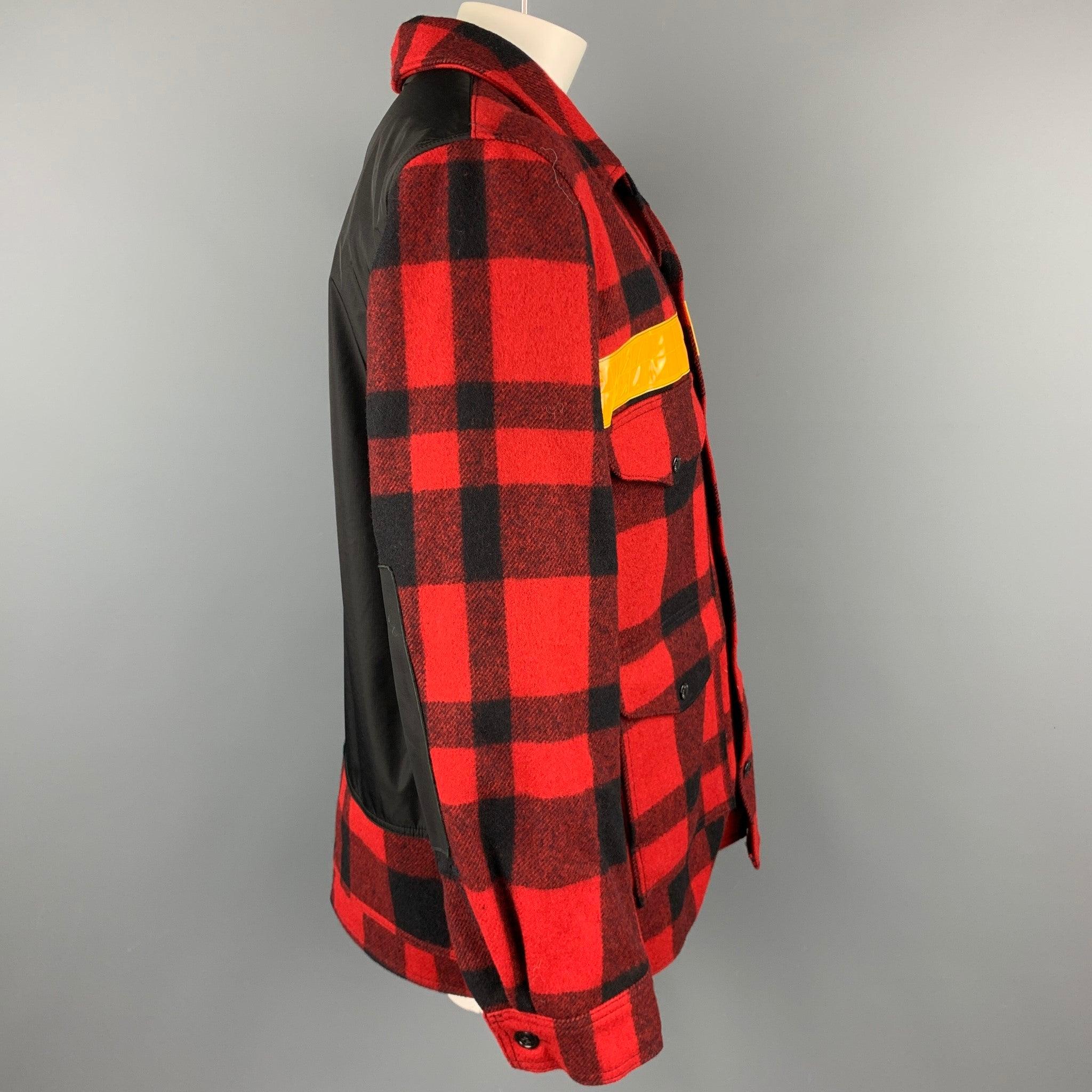 JUNYA WATANABE x FILSON Größe XXL Rote Schwarze Buffalo karierte Wolljacke Herren im Angebot