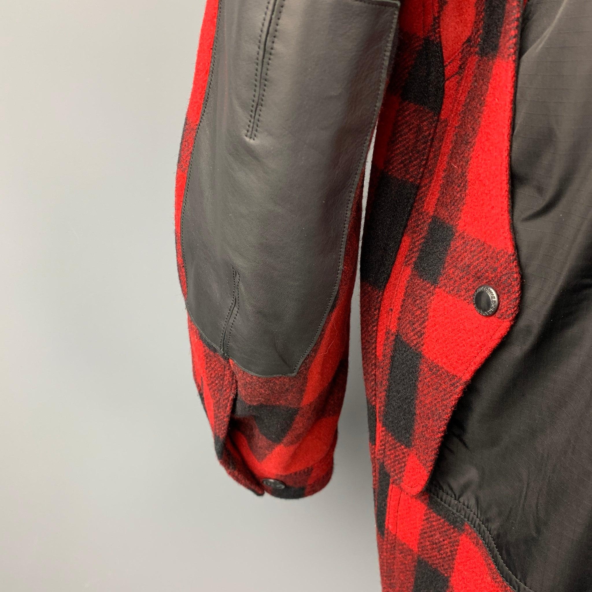 JUNYA WATANABE x FILSON Größe XXL Rote Schwarze Buffalo karierte Wolljacke im Angebot 2