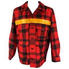 JUNYA WATANABE x FILSON Size XXL Red & Black Buffalo Plaid Wool Jacket