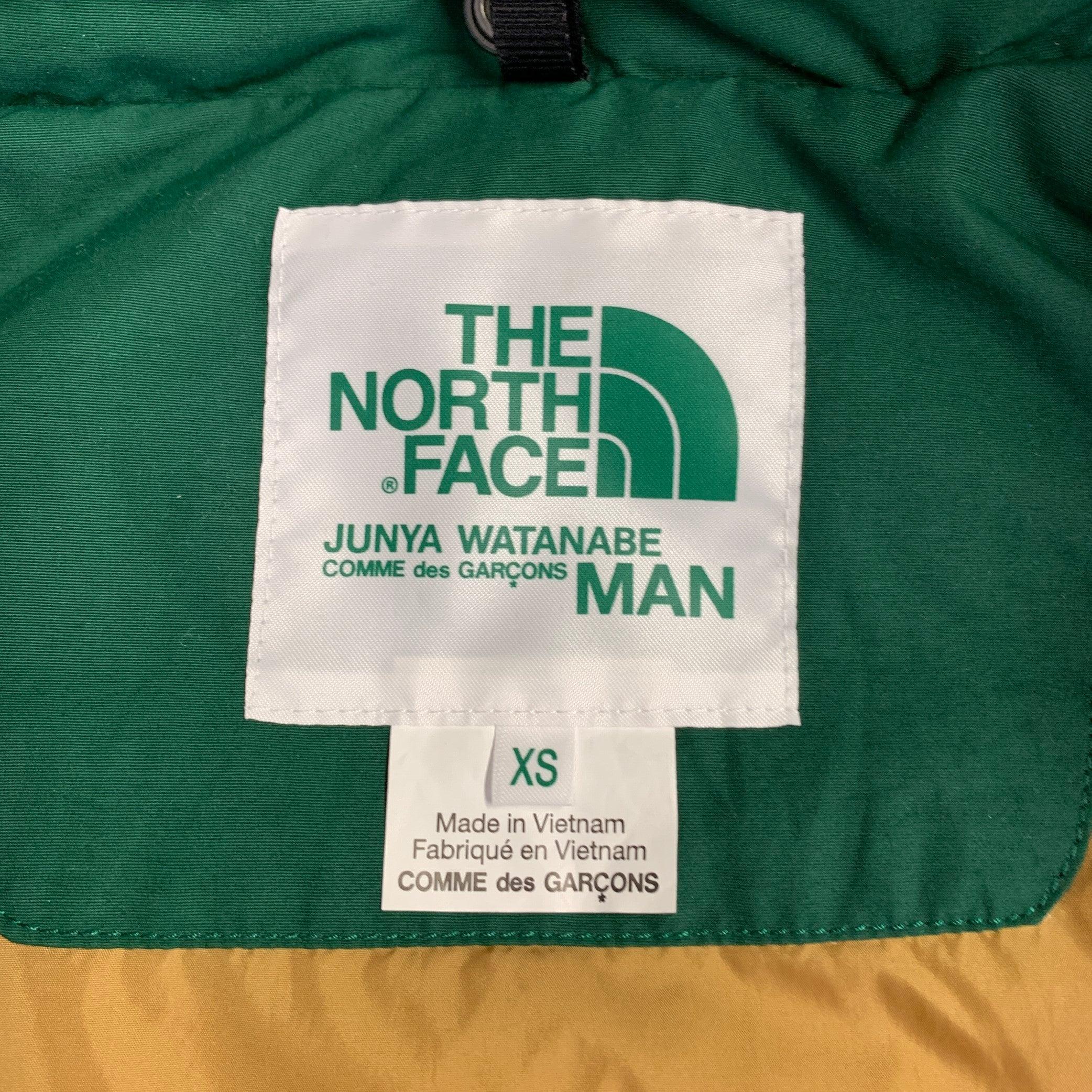 JUNYA WATANABE x THE NORTH FACE Size XS Green Quilted Cotton Nylon Vest For Sale 1