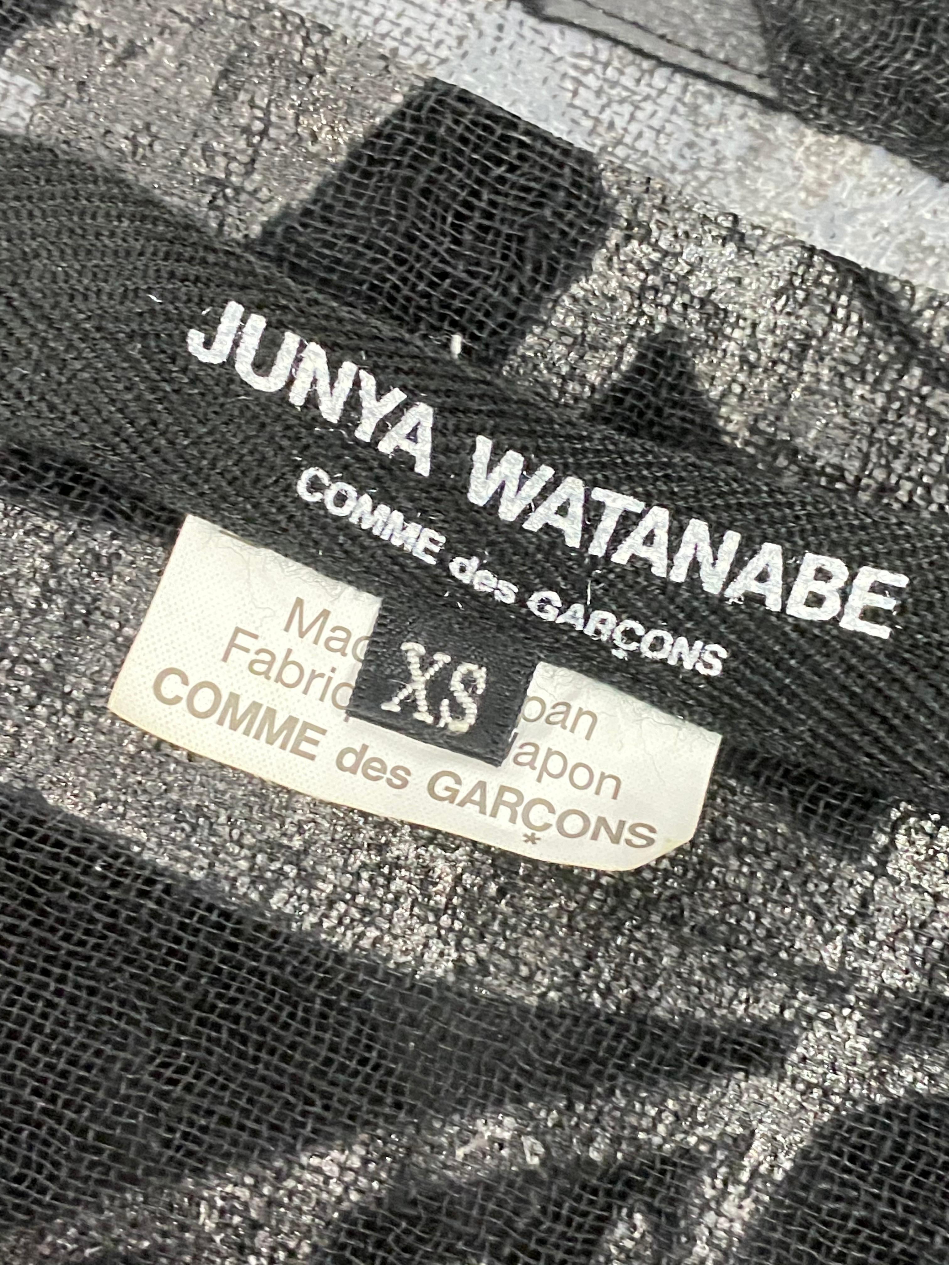 JUNYA WATANAME Comme des Garcons Black Linen Shirt Dress Size XS For Sale 6