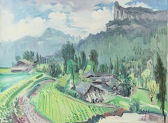 Junzheng Li Landschaft Original Öl auf Leinwand "Countryside I"