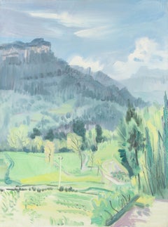 Junzheng Li Landscape Original Oil On Canvas "Countryside II"