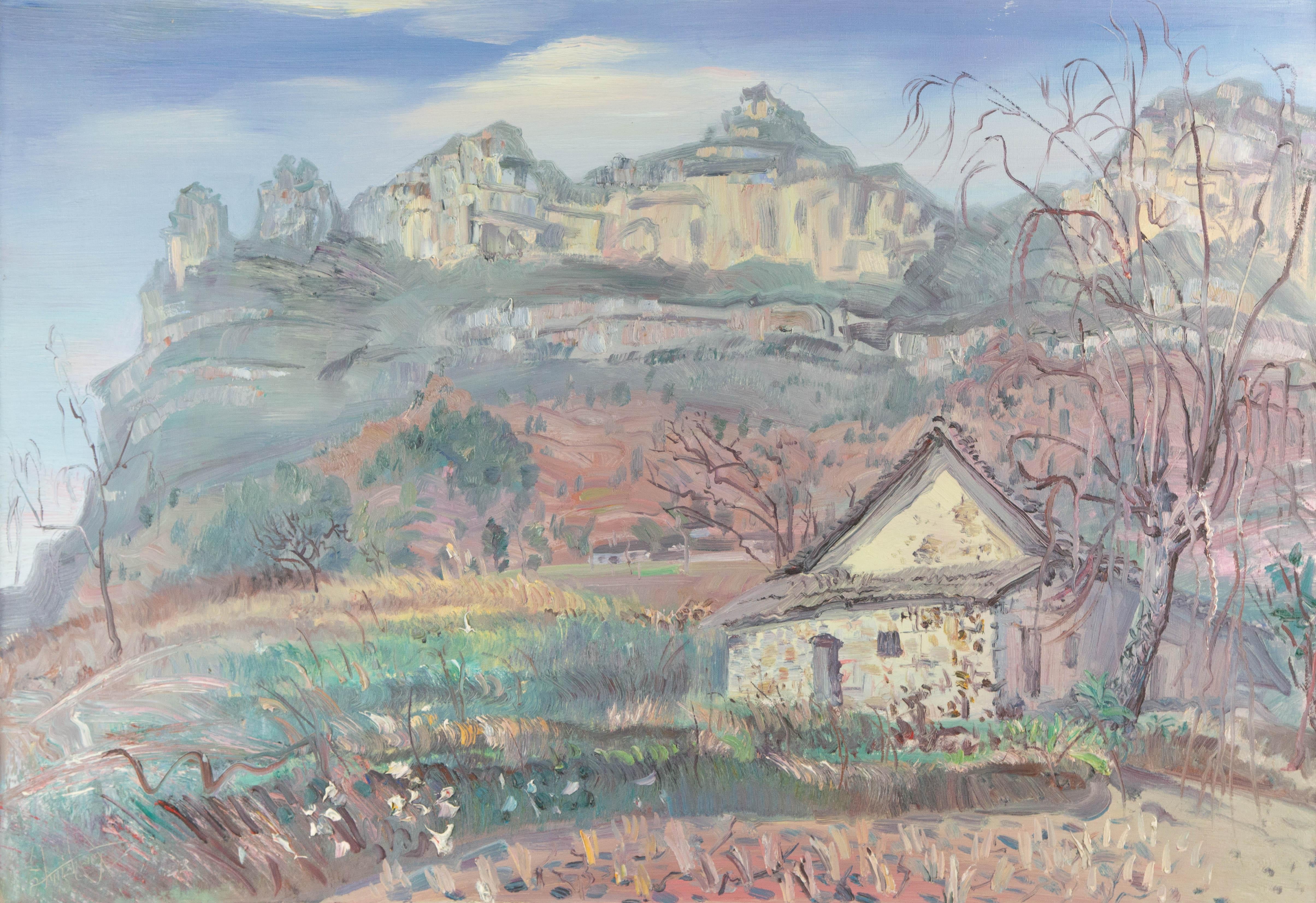 Junzheng Li Landschaft Original Öl auf Leinwand "Nature II"