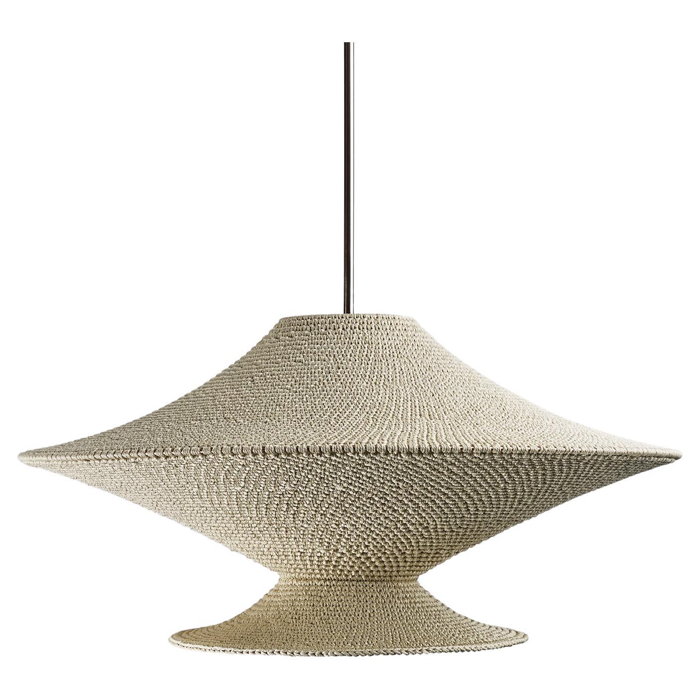 JUPE Pendant Light Ø60cm/23.6in, Hand Crocheted in 100% Egyptian Cotton