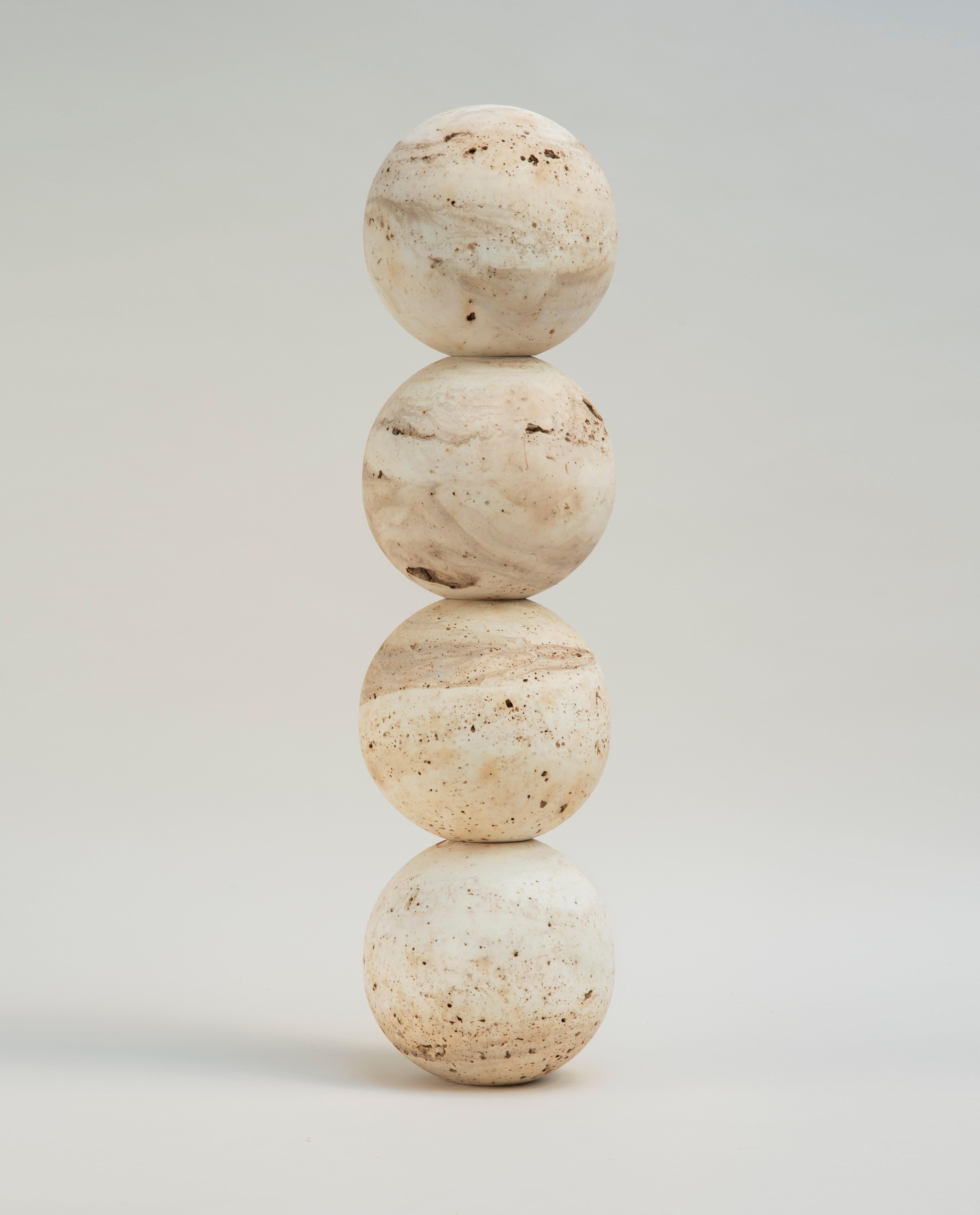 Jupiter 4 by Turbina
Future archeology
Dimensions: Ø 19.5 cm x H 77 cm
Materials: MDF

Jupiter project arises from the idea of the stone as symbol of sacredness. Therefore Jupiter is a modular piece composed by spheres and semispheres stancked