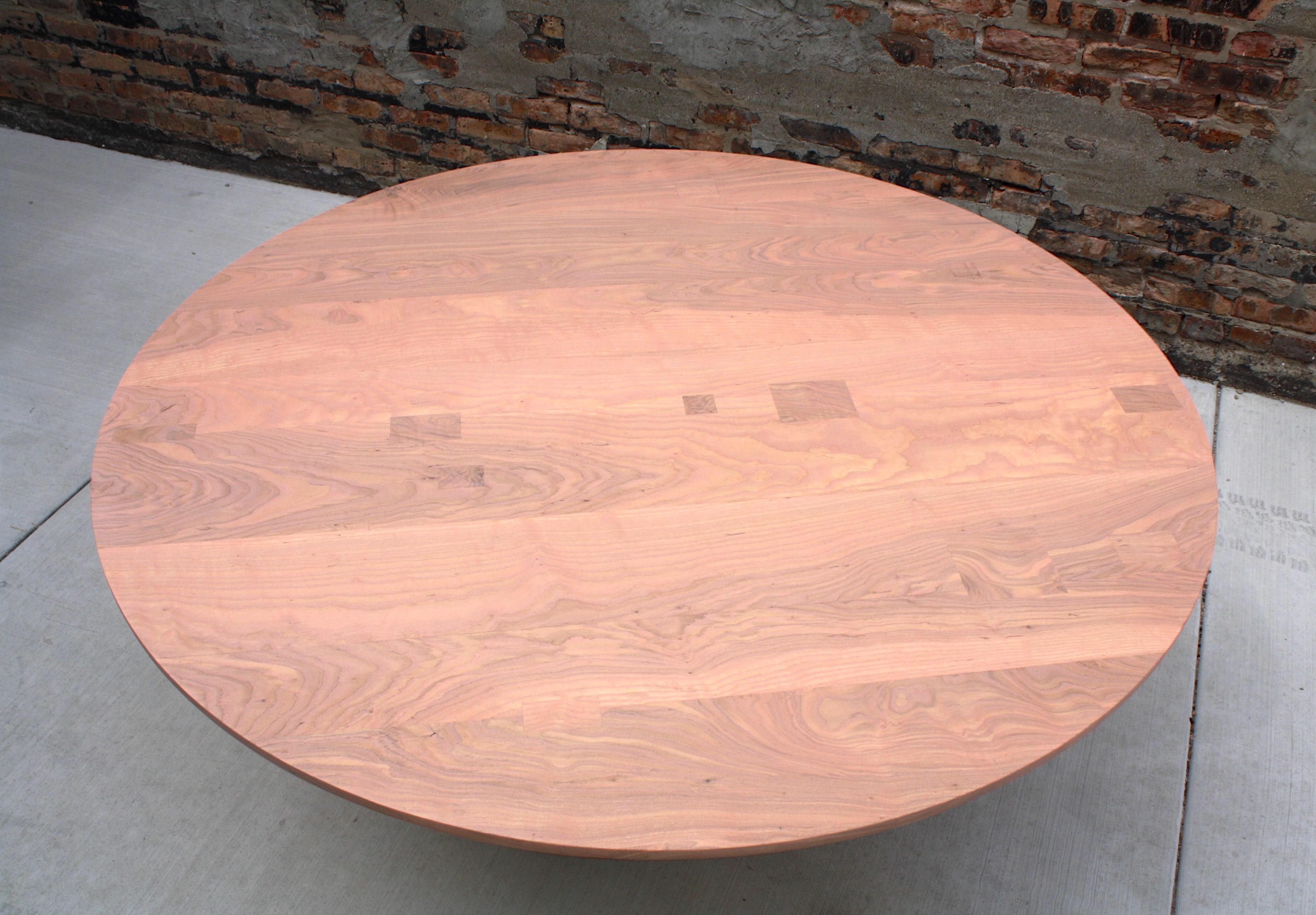 American Jupiter, a Customizable Wood Dining Table with Blackened Steel For Sale