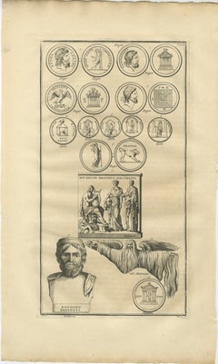 Jupiter Cults and Roman Coins, Composite Classical Engraving, Montfaucon 1721