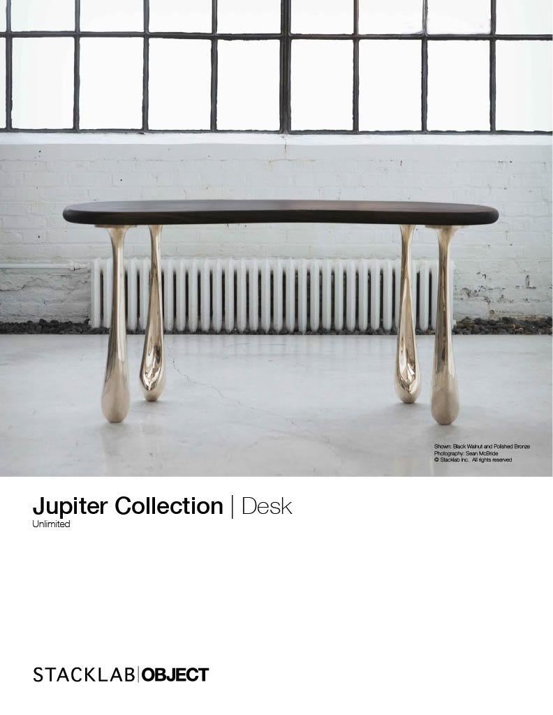 Stacklab, Jupiter Desk with Solid Domestic Hardwood  For Sale 4