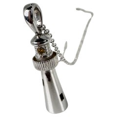Jupiter Lighthouse pendant necklace 14KT white gold Fancy yelllow diamond pendan