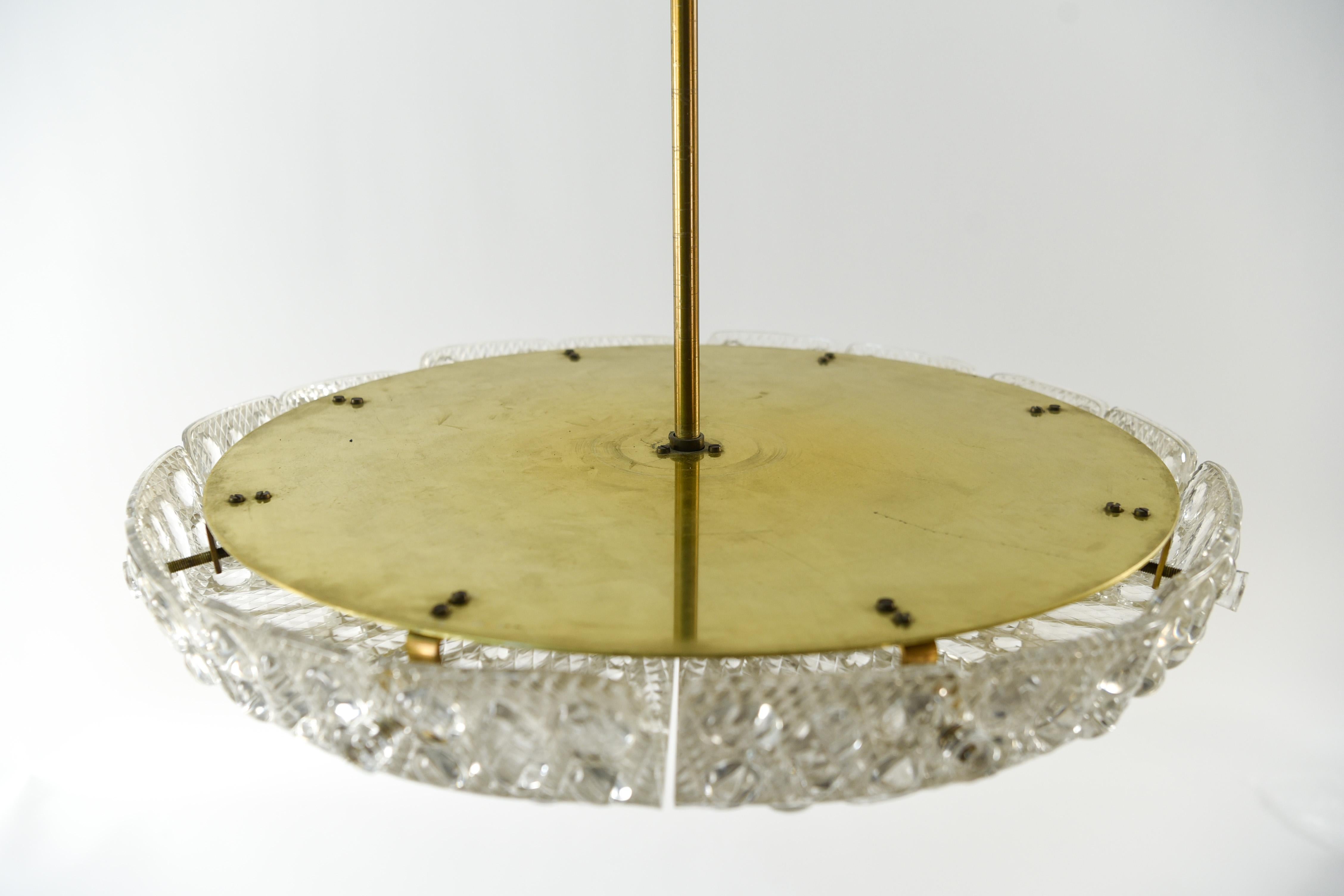 Mid-20th Century Jupiter Pendant Chandelier by Carl Fagerlund for Orrefors