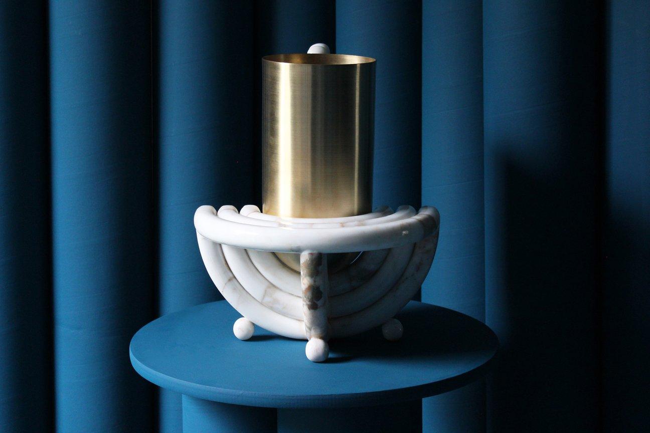 Jupiter Vase, Marble and Brass, by Bohinc Studio In New Condition For Sale In Holland, AMSTERDAM