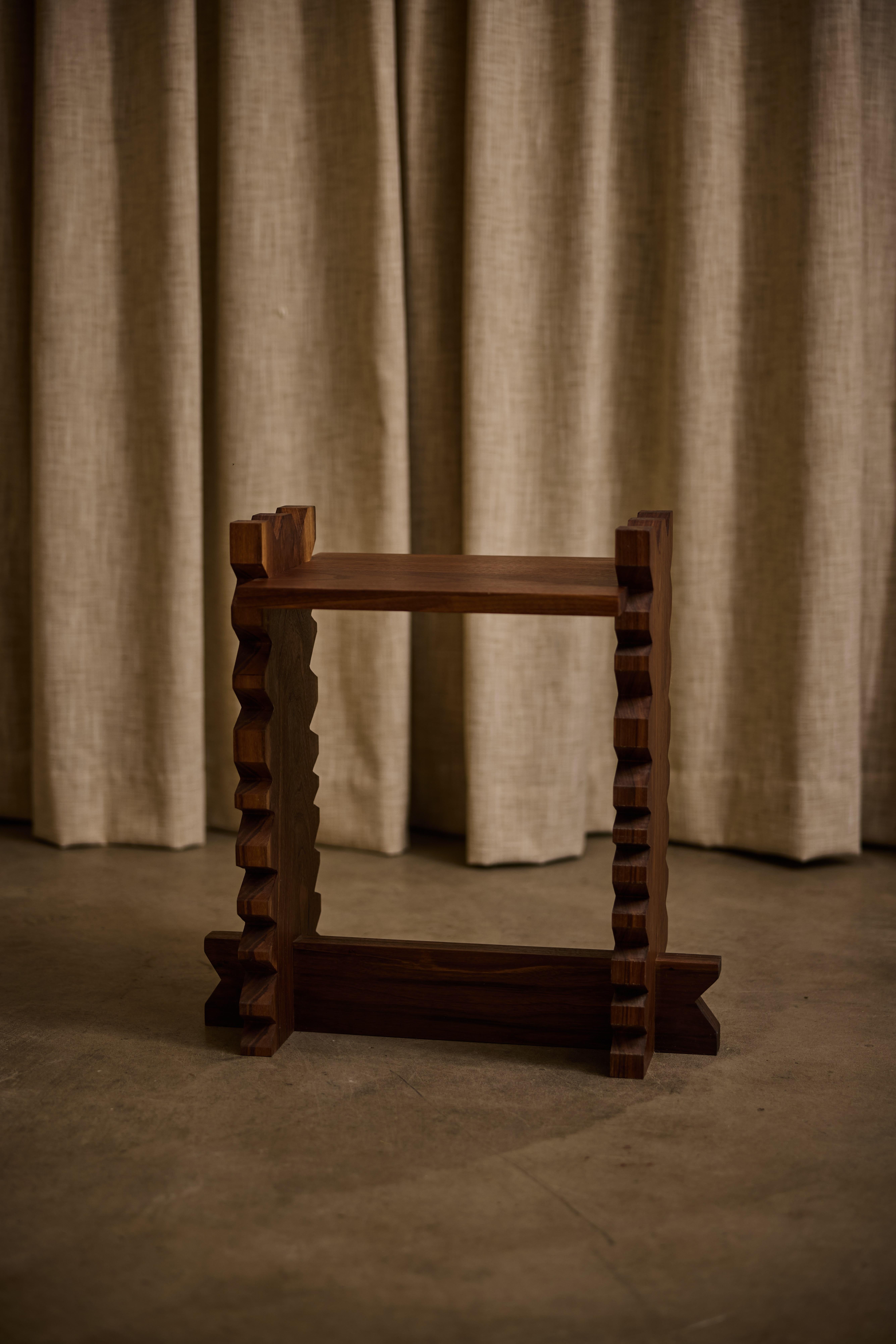 Jura Side Table by Ah Um Design Studio
Handmade
Dimensions: D 55.9 x W 35.5 x H 55.9 cm.
Materials: Walnut wood, oil finish.

Available in other finish options. Please contact us.

Featuring a sculptural silhouette, the Jura Side Table is expertly