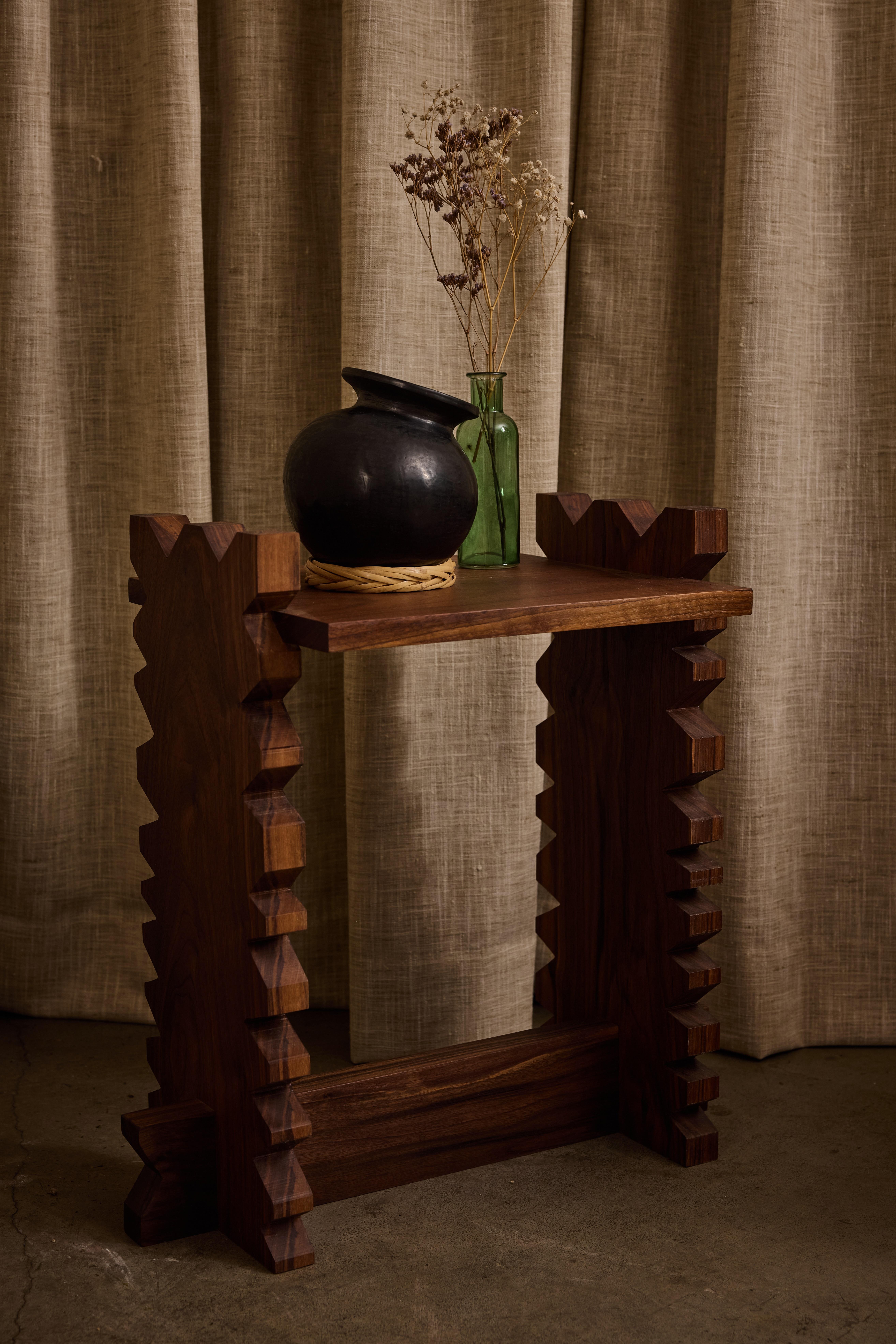 Walnut Jura Side Table by Ah Um Design Studio For Sale
