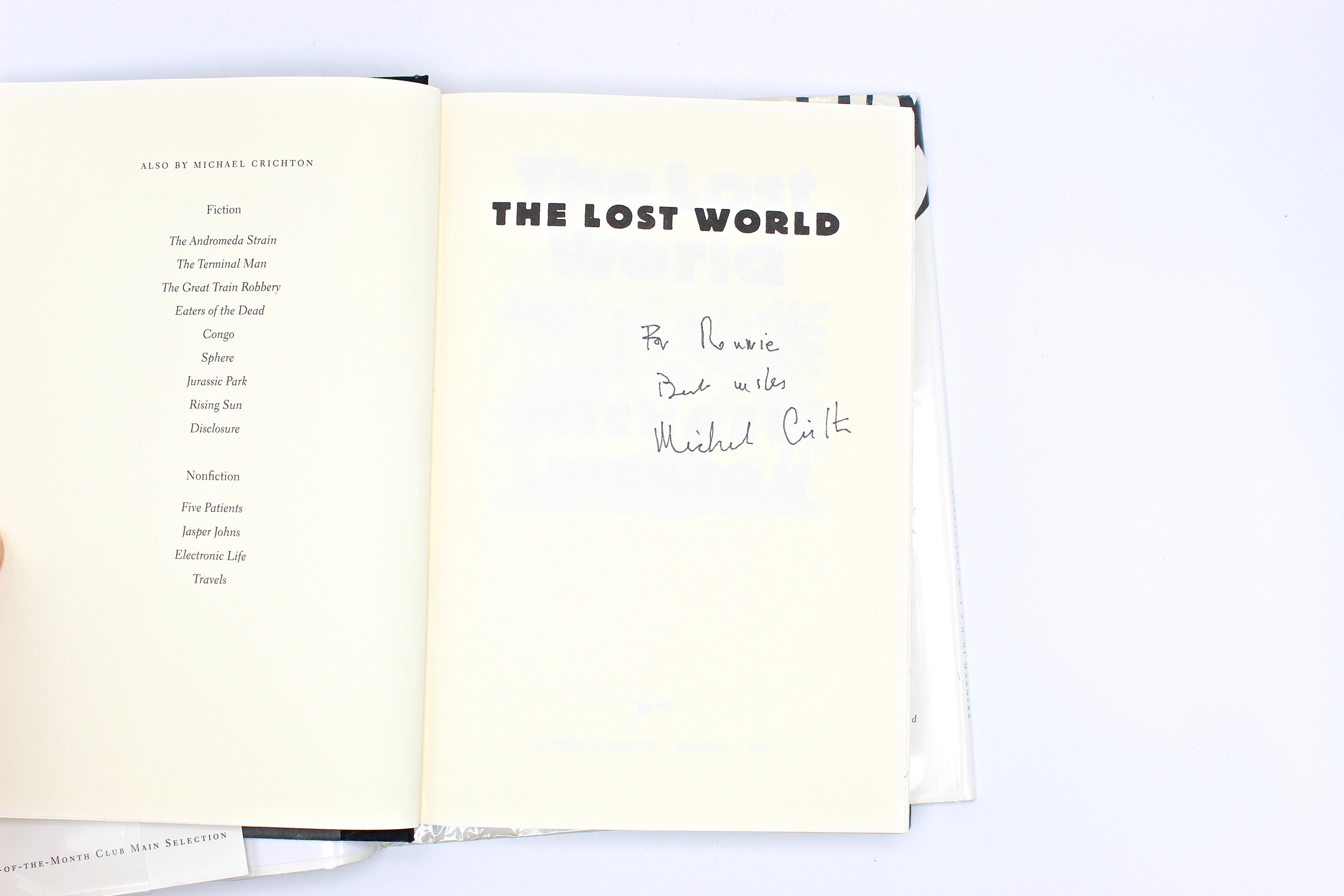 „Jurassic Park and The Lost World“, Erstausgaben, signiert von Michael Chrichton im Zustand „Gut“ in Colorado Springs, CO