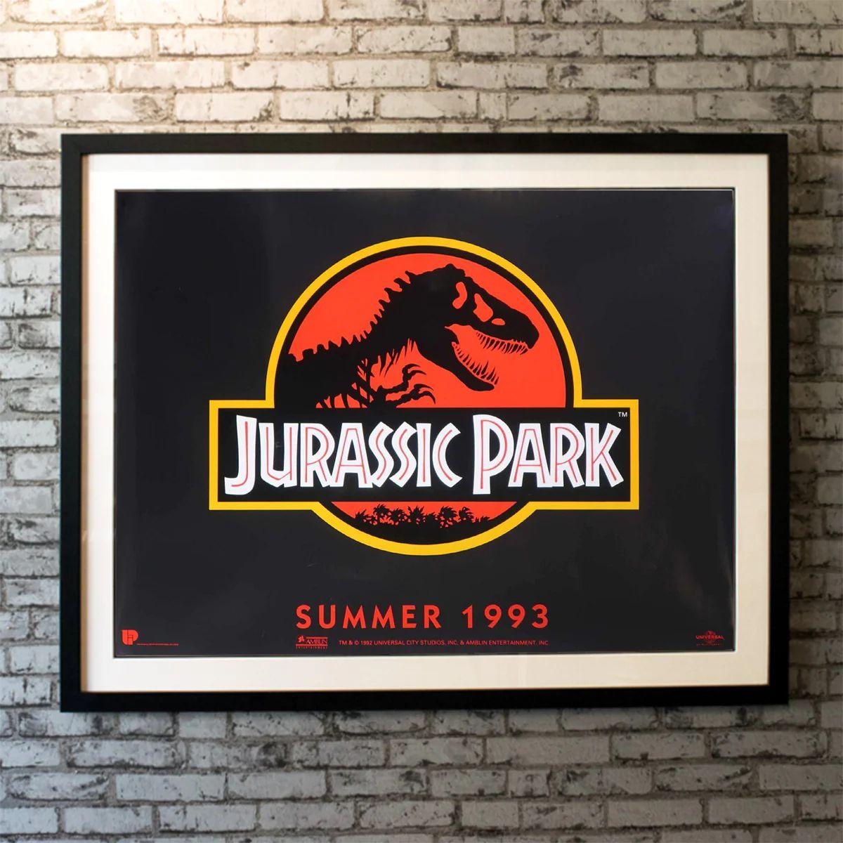 Jurassic Park, Unframed Poster, 1993

Original British Quad (30 X 40 Inches). A pragmatic paleontologist touring an almost complete theme park on an island in Central America is tasked with protecting a couple of kids after a power failure causes
