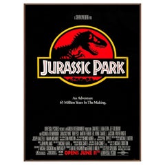 Jurassic Park Walnut Frame Poster by Chip Kidd, 1993
