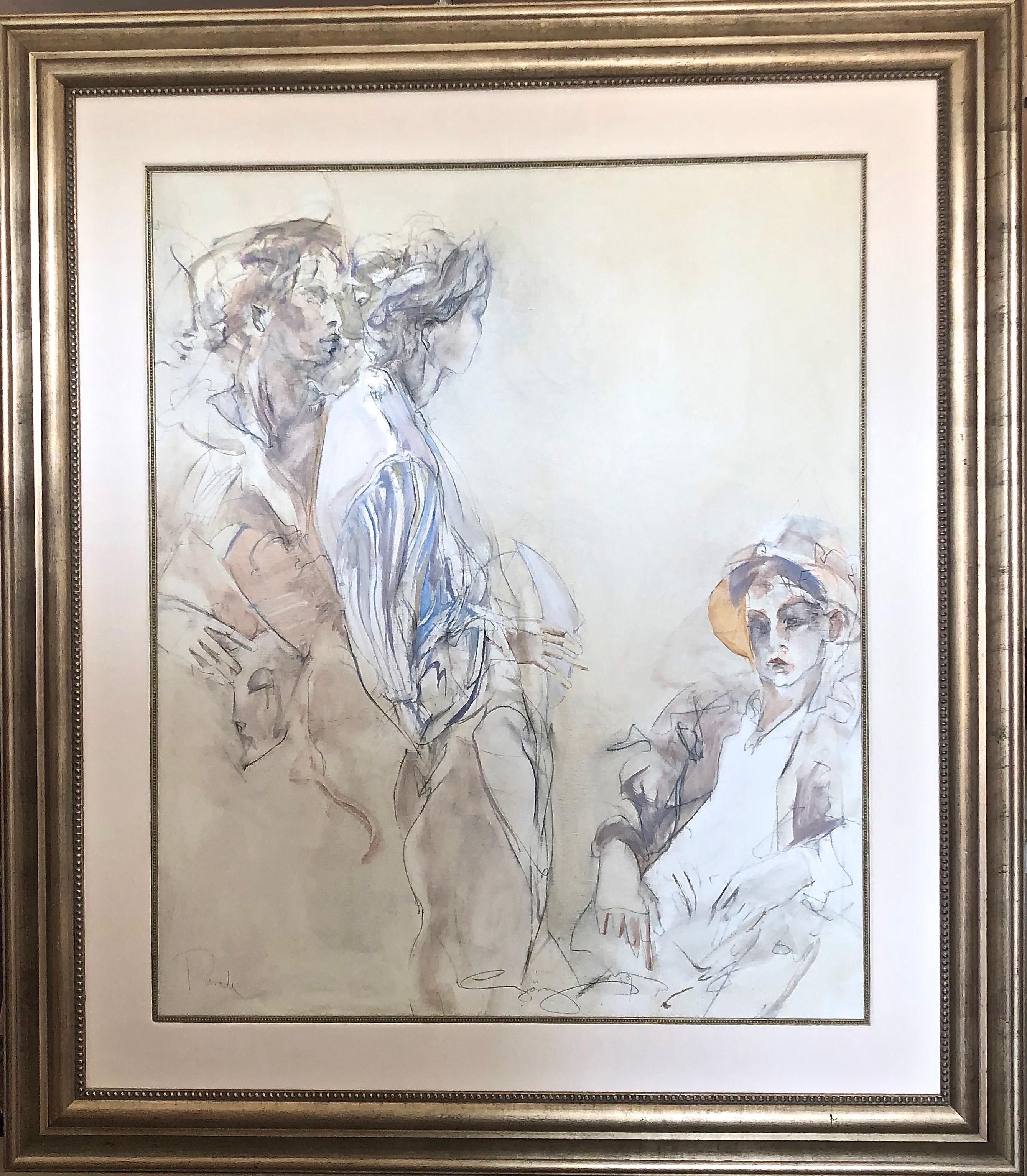 Desfile Pintura al óleo grande en venta 2