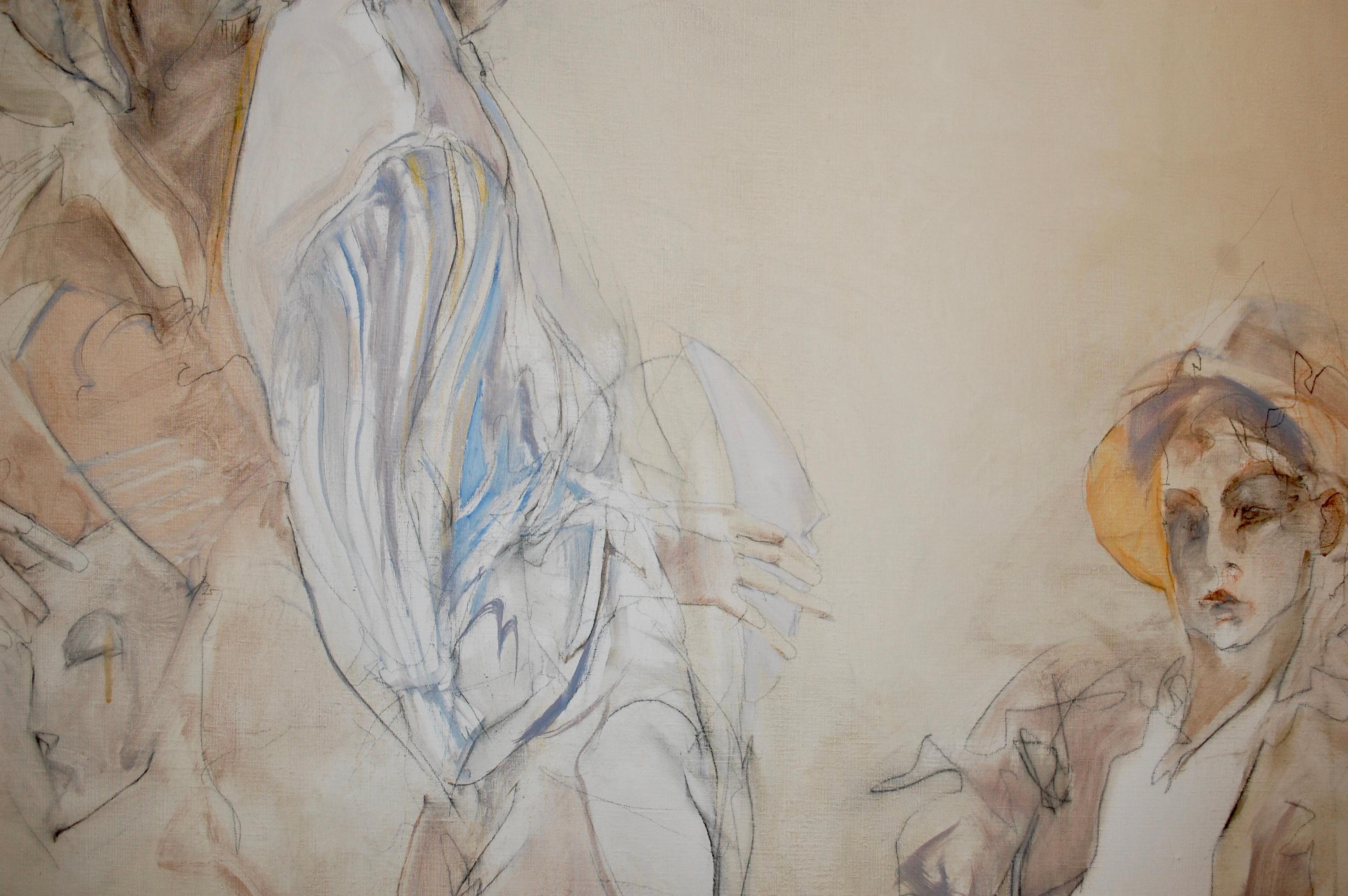 Desfile Pintura al óleo grande en venta 3