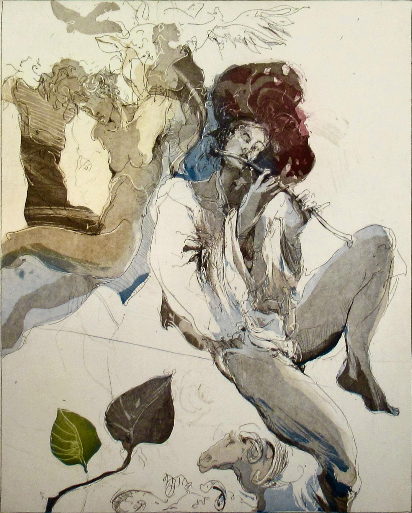 Vivaldi, Spring - Surrealist Print by Jurgen Gorg