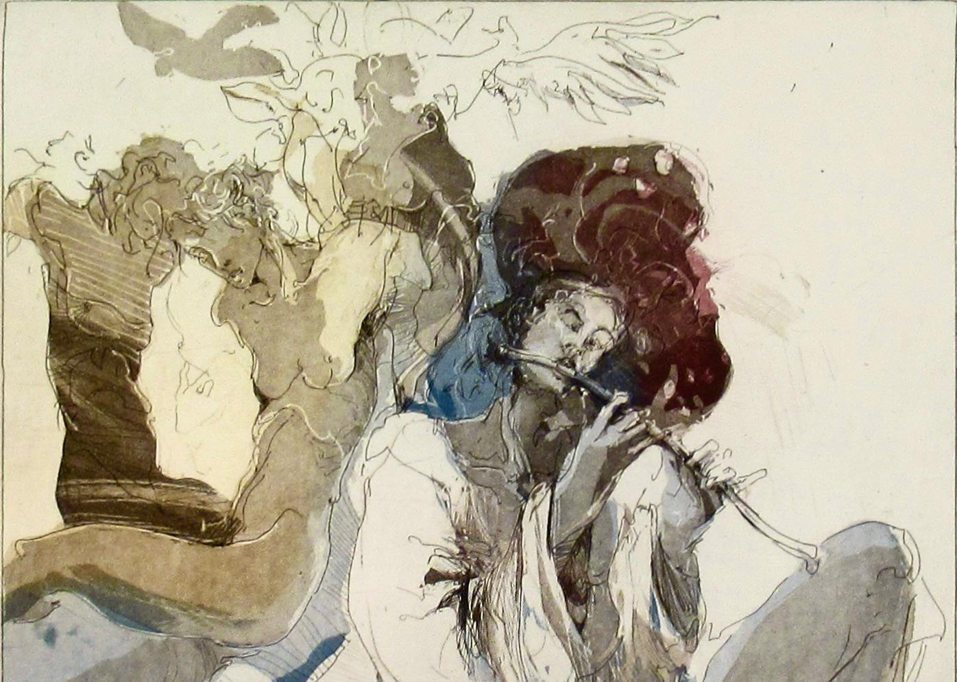 Vivaldi, Spring - Gray Figurative Print by Jurgen Gorg