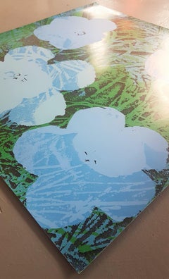 Flowers (Blue Hues - Pop Art)