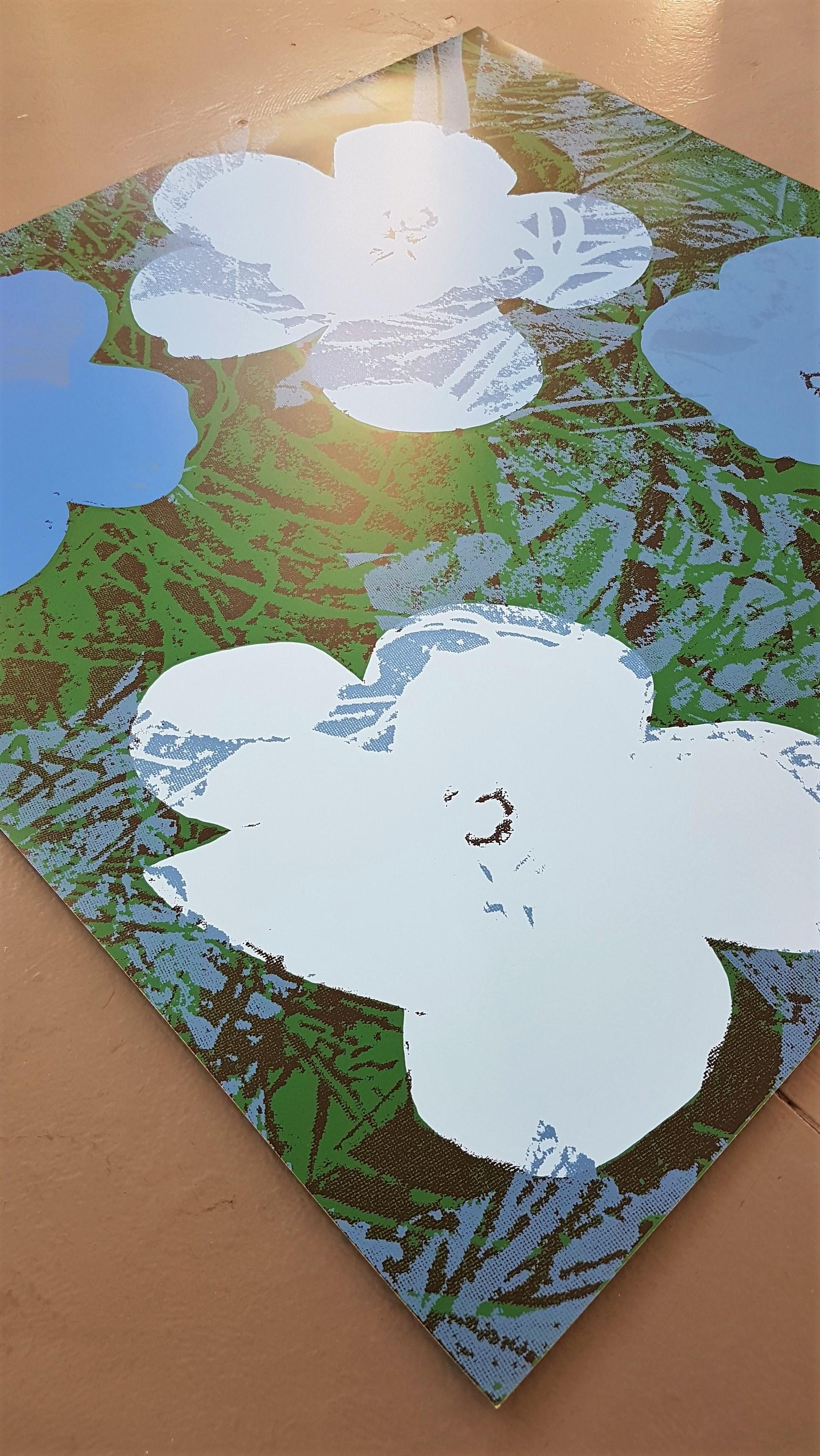 Blumen (Blaue Farbtöne – Pop-Art) 1