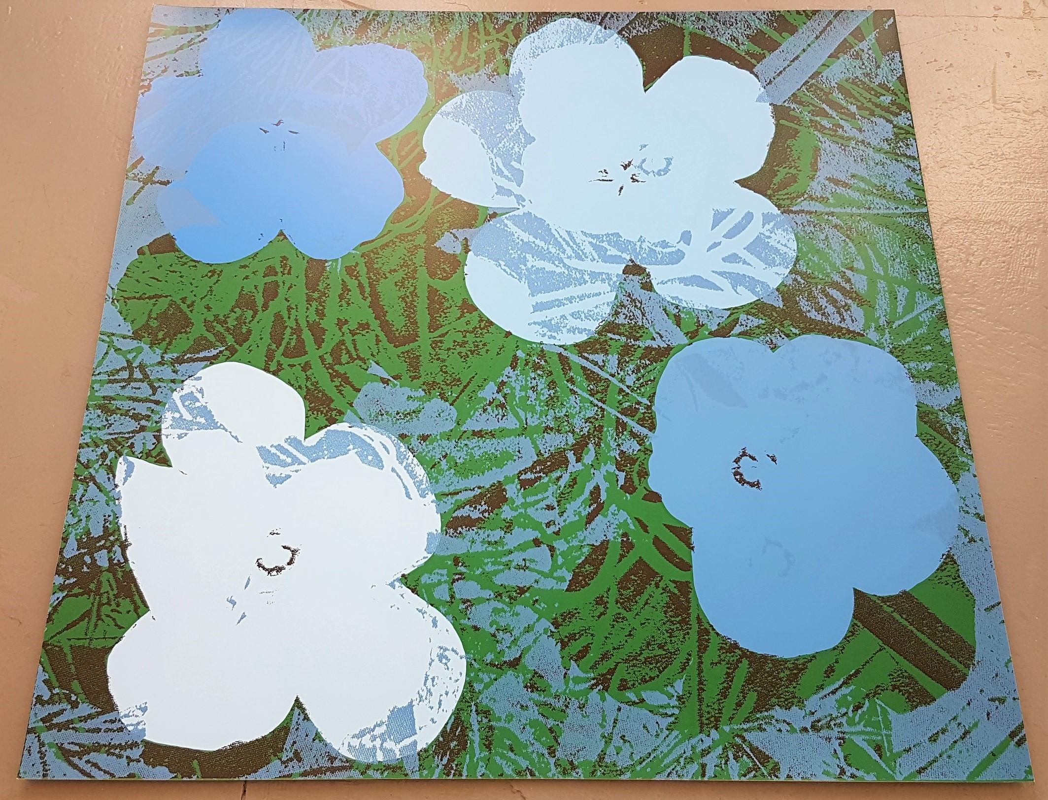 Blumen (Blaue Farbtöne – Pop-Art) 2