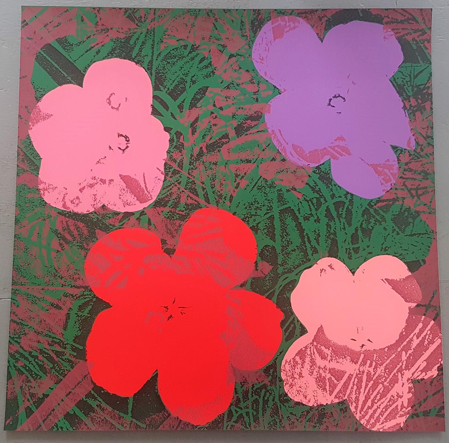 Figurative Print Jurgen Kuhl  - Fleurs (rose, rouge, violet - Pop Art) (~65% DE RÉDUCTION SUR LE PRIX DE LISTE, DURÉE LIMITÉE)