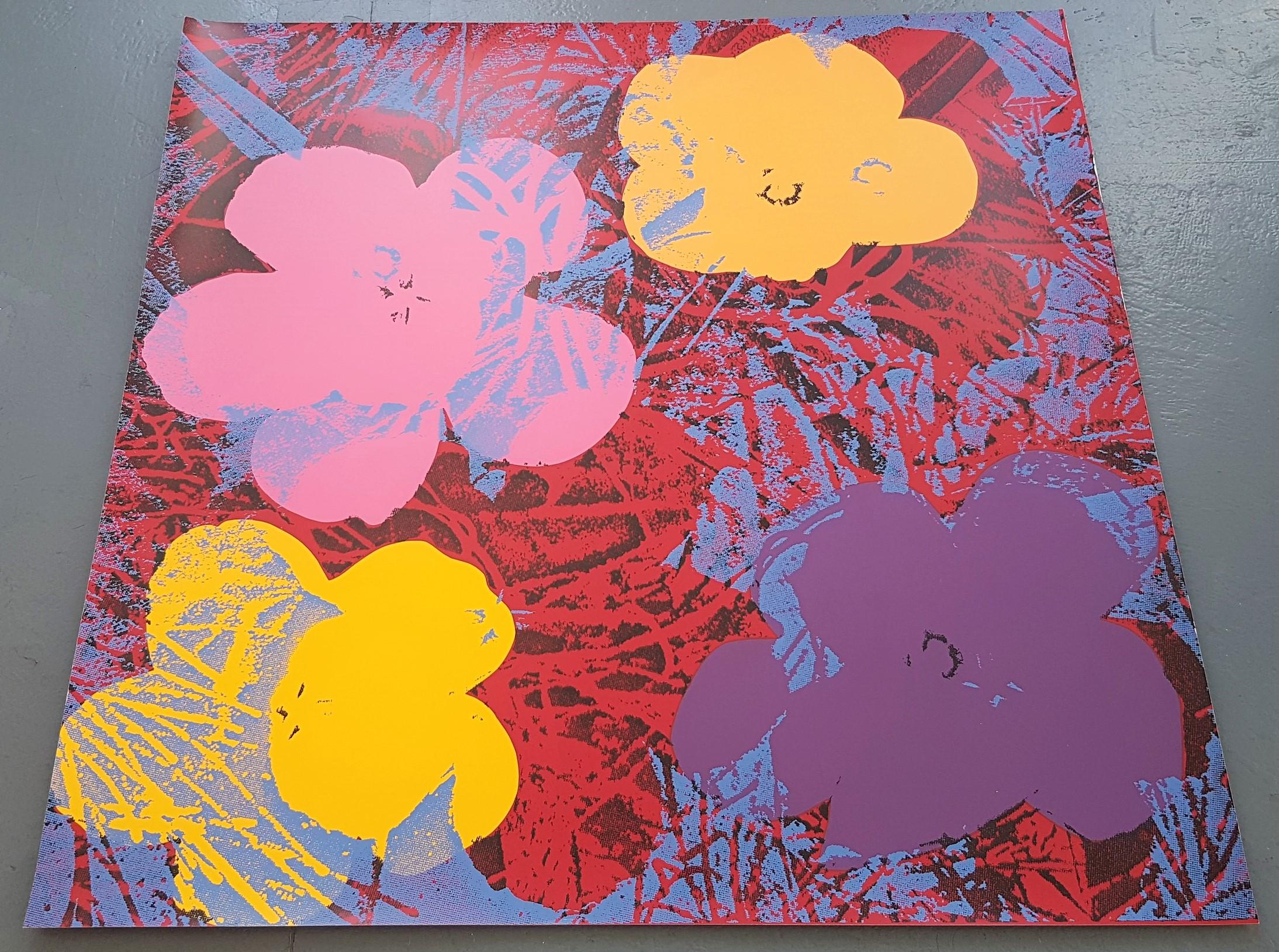 Flowers (Pink, Yellow, Purple Hues, Pop Art) (~70% OFF LIST PRICE, LIMITED TIME) For Sale 2