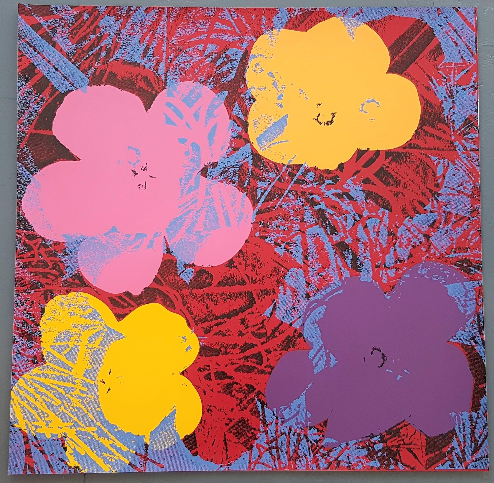 Fleurs (rose, jaune, violet, Pop Art) (~70% DE RÉDUCTION SUR LE PRIX DE LISTE, DURÉE LIMITÉE) - Print de Jurgen Kuhl 