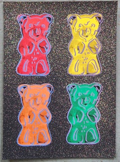 Orsetti Gummi #2 + glitter, piccoli - NERO (Pop Art, Warhol) (~50% di sconto sul prezzo di listino)
