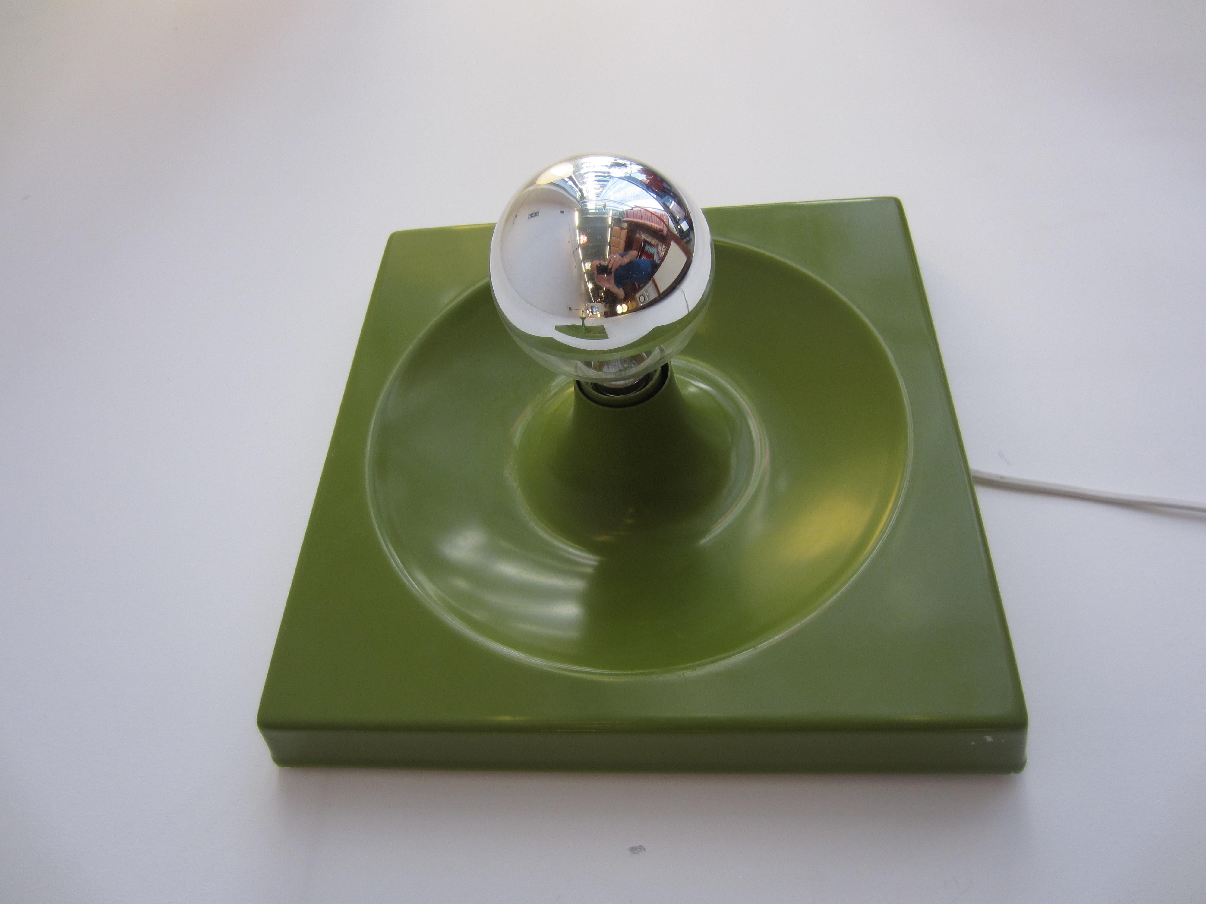 Space Age Jürgen Lange, Schönbuch Green Wall Lamp, 1970s