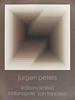 1979 After Jurgen Peters 'Diagonal' Brown, Gray USA Serigraph
